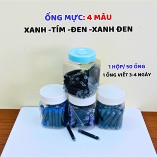 4 Bút Máy Bấm EF Chất Liệu ABS .Bút Sử Dụng Cả Mực Khô Và Mực Lọ.