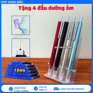 4 Bút Máy Bấm EF Chất Liệu ABS .Bút Sử Dụng Cả Mực Khô Và Mực Lọ.