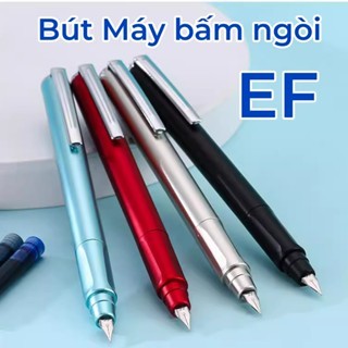 4 Bút Máy Bấm EF Chất Liệu ABS .Bút Sử Dụng Cả Mực Khô Và Mực Lọ.