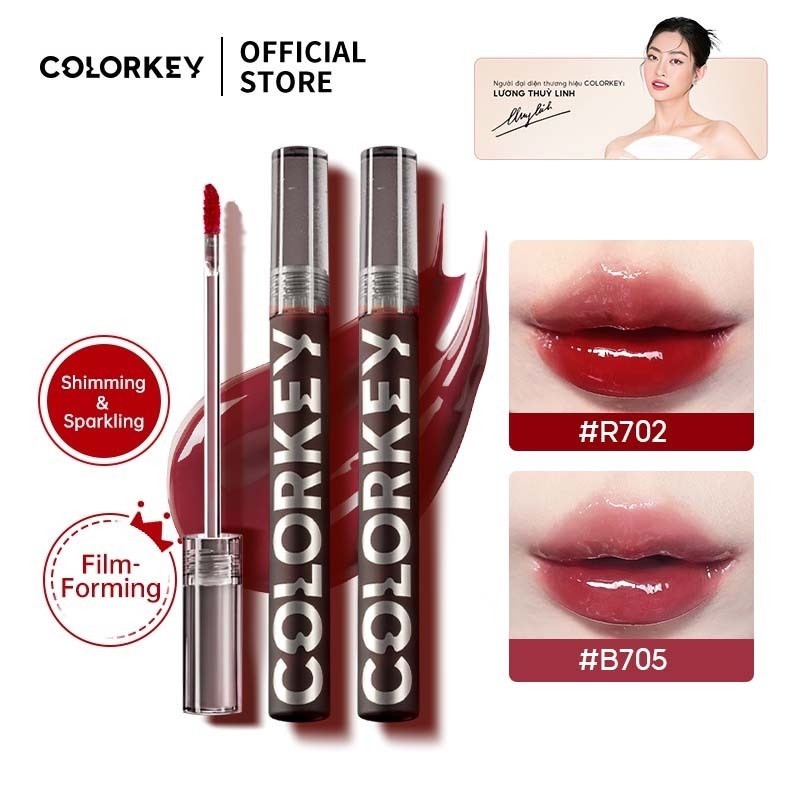 COLORKEY Son tint bóng dạng lỏng lâu trôi glasting water tint ( CÂY ĐEN) 1.7g | NHÍM HOUSE