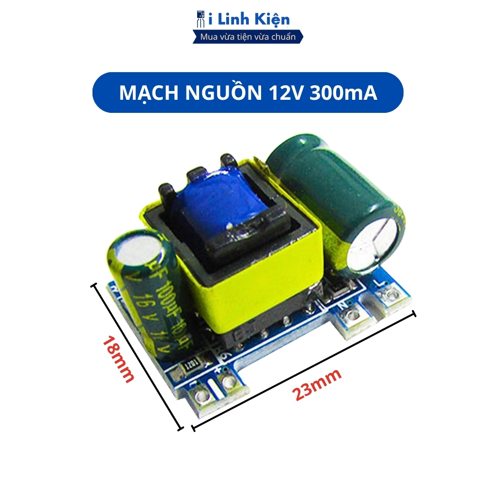 Module nguồn AC 220V sang DC 12V 300mA chất lượng tốt ILinhkien