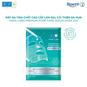 Mặt nạ tinh chất làm dịu và cải thiện da mụn, nhạy cảm cao cấp Hada Labo Premium Pore Care Serum Mask (23g/miếng)