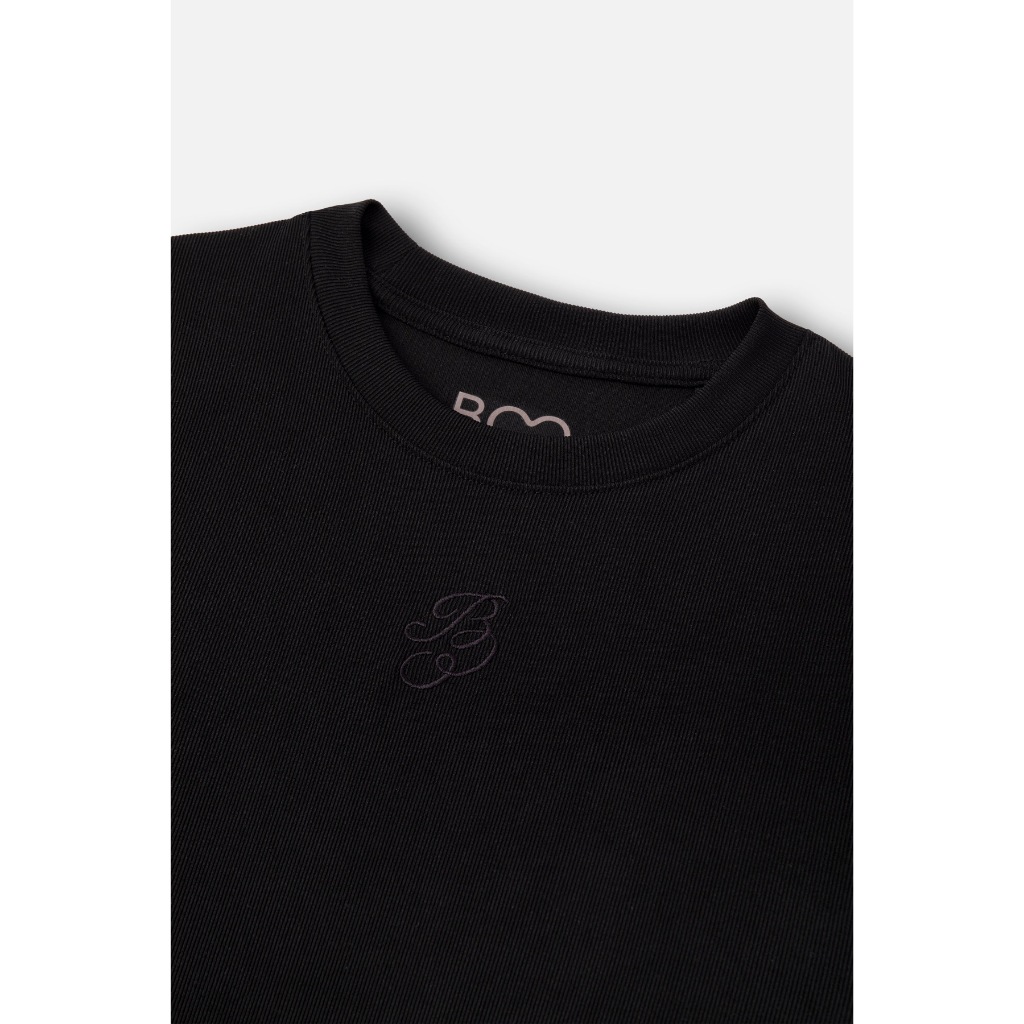 Áo Thun BOO Form Babytop Fit Rút dây thêu logo dáng ngắn chất liệu thun tăm co dãn