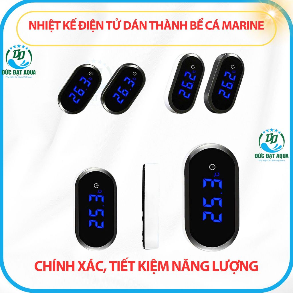 Nhiệt Kế Điện Tử Dán Thành cho Bể Cá Marine cỡ s và cỡ L – Chính xác, tiết kiệm năng lượng 2