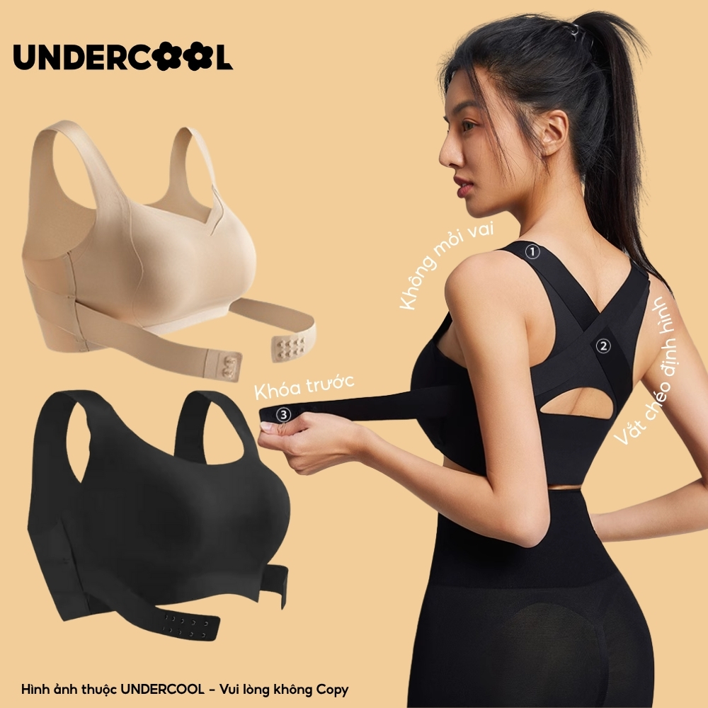Áo Lót Nữ Chống Gù Lưng UNDERCOOL Định Hình Vòng 1, Nâng Đỡ Ngực Tập Gym Yoga , Công Thái Học, Chống Xệ Ngực K31 - AL77
