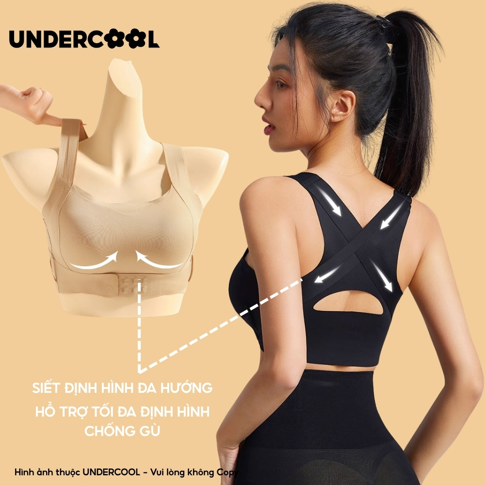 Áo Lót Nữ Chống Gù Lưng UNDERCOOL Định Hình Vòng 1, Nâng Đỡ Ngực Tập Gym Yoga , Công Thái Học, Chống Xệ Ngực K31 - AL77