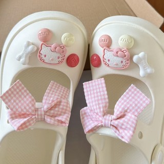 Dép sục nữ đế cao 4cm form Mary Jane kèm 12 Sticker Mèo nơ hồng kiểu sandal Mita CS-18