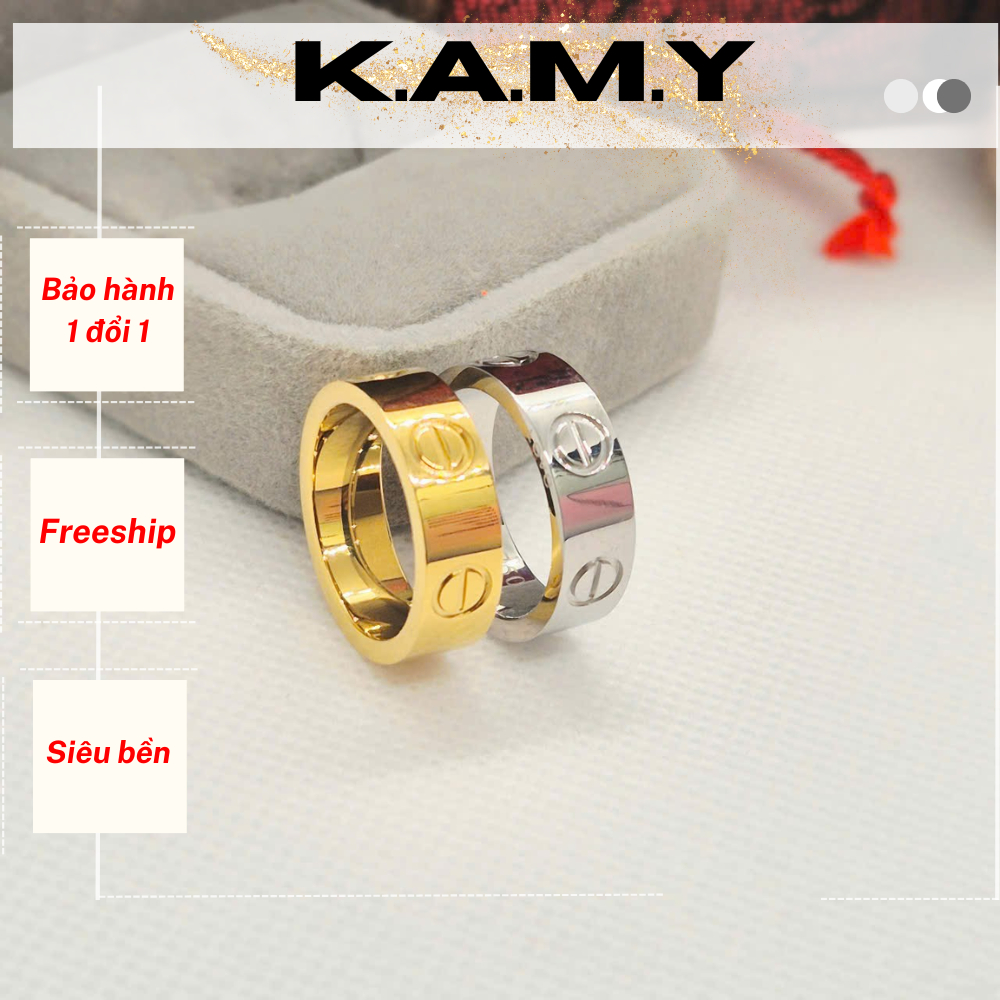 Nhẫn Cặp Nam Nữ Basic – Chất Liệu Bền Đẹp, Không Đen, Không Gỉ - Phụ kiện couple đẹp sang trọng