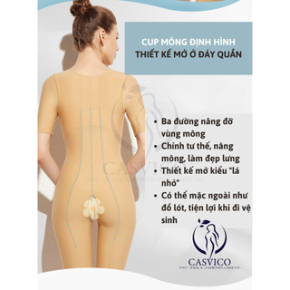 Body suite định hình toàn thân dài 1/2 tay, full chân BS13