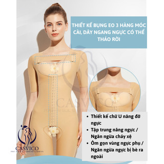 Body suite định hình toàn thân dài 1/2 tay, full chân BS13