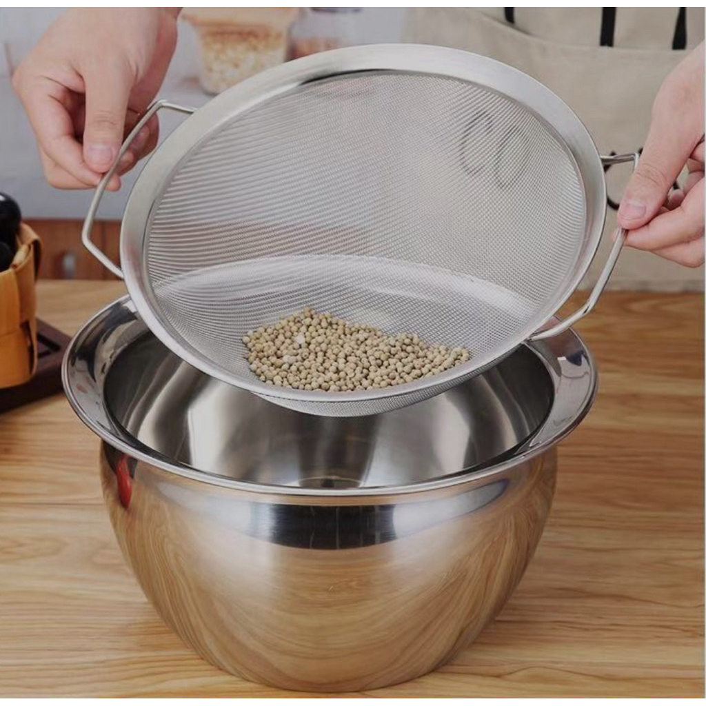 Rây lọc inox 304 lưới dày 40 mesh lọc bột lọc nước gạo lọc ráo dầu đồ ...