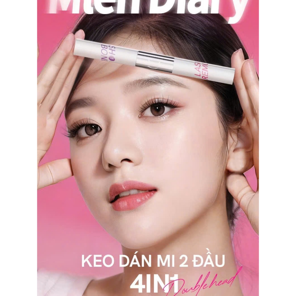 MLEN DIARY Keo 2 đầu Mascara 4in1 KEO Kết Hợp Dung Dịch Tẩy Keo | NHÍM HOUSE