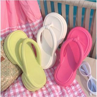 Dép đi biển, dép kẹp nữ XIXITIAO [mẫu 2025] đế cao 5cm Mita dễ thương DK-07