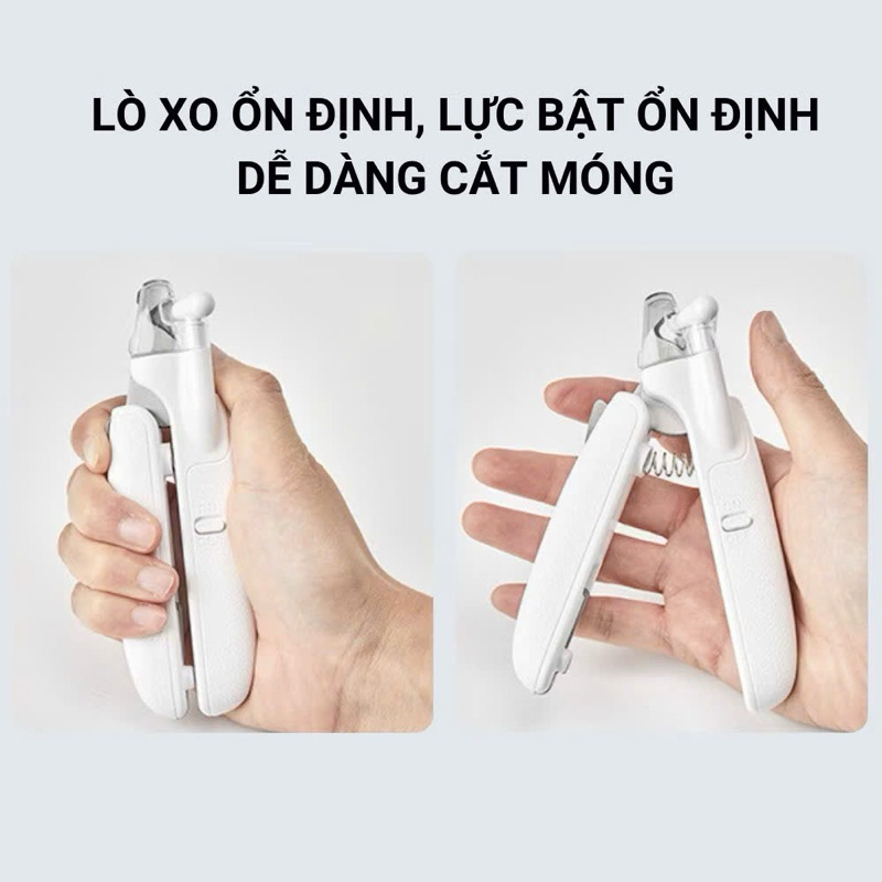 Kìm cắt móng chó mèo Petkit, có đèn LED và khay đựng móng, dễ dàng sử dụng và an toàn cho thú cưng