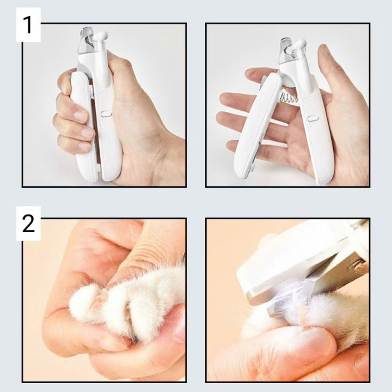 Kìm cắt móng chó mèo Petkit, có đèn LED và khay đựng móng, dễ dàng sử dụng và an toàn cho thú cưng