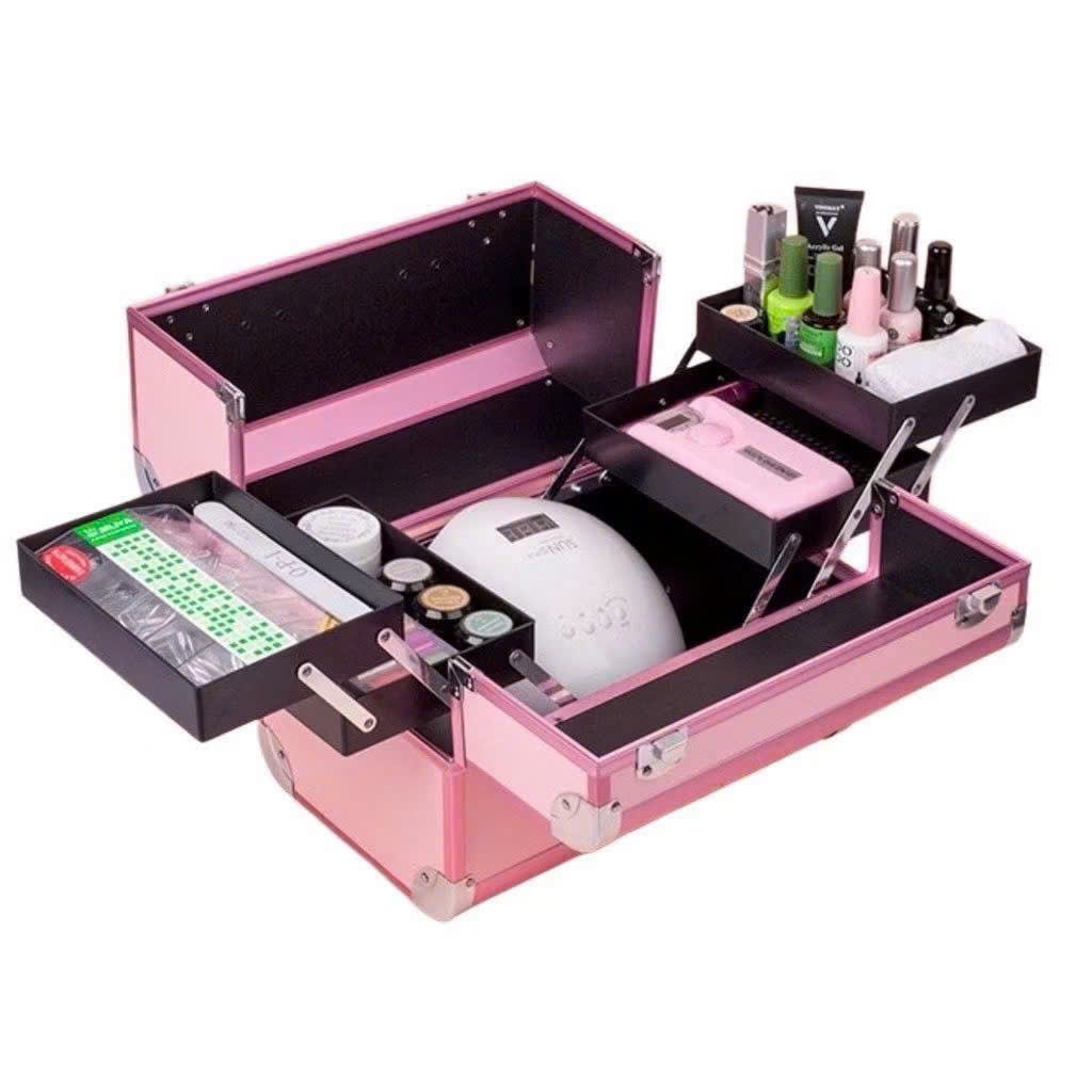 Cốp mỹ phẩm nhôm đựng phụ kiện nail, nối mi đồ makeup tiện lợi | NHÍM HOUSE