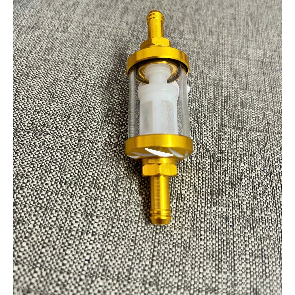 lọc xăng thủy tinh trong suốt gắn xe máy
