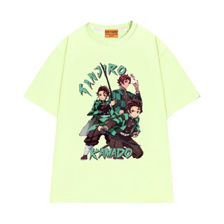 Áo Thun Anime Thanh Gươm Diệt Quỷ Arc Vô Hạn Thành Nhân Vật Tanjiro Kamado Vải Cotton 75 Thoáng Mát