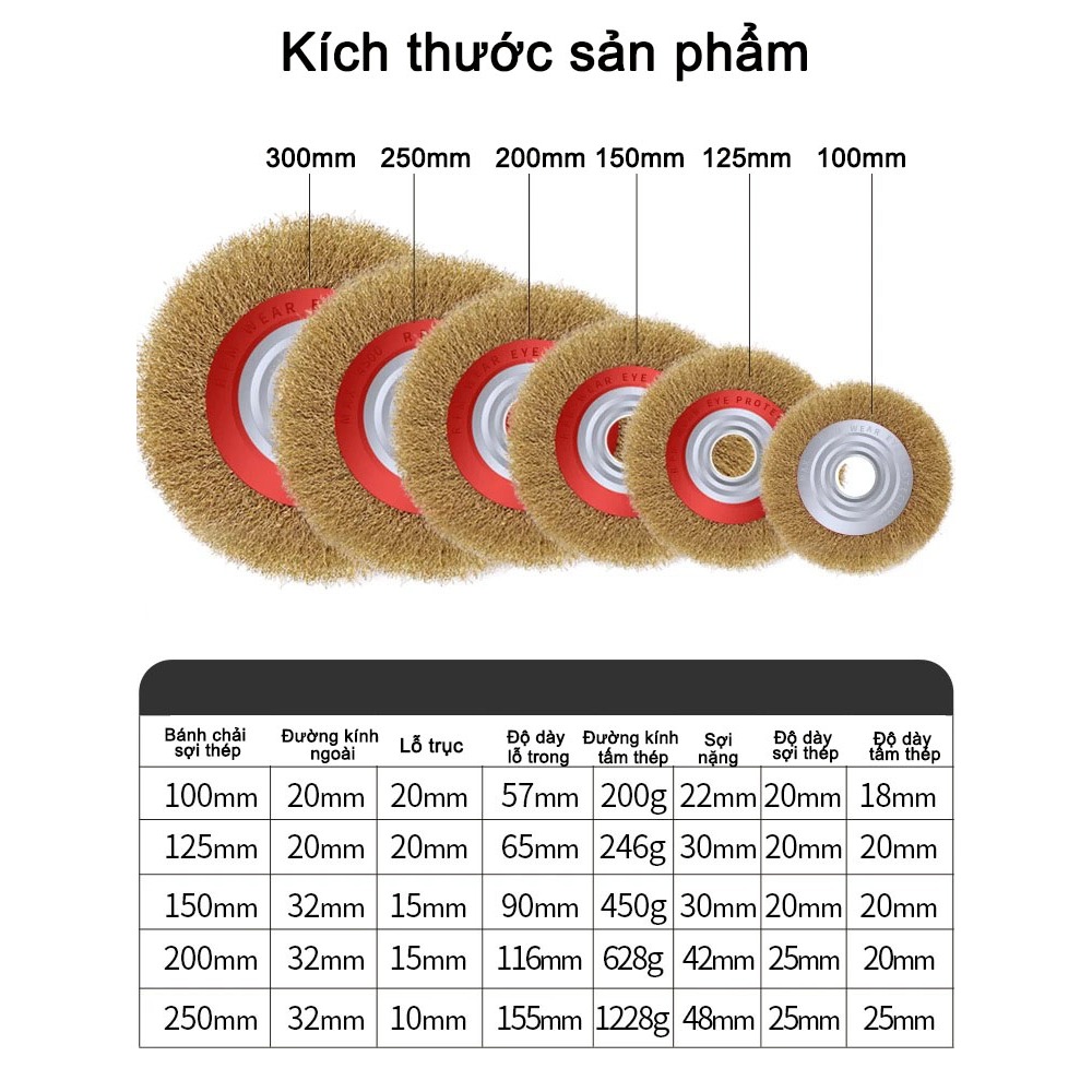 Bánh cước bằng sắt đủ size 100-300mm dày | đánh rỉ sét , làm sạch rỉ ...