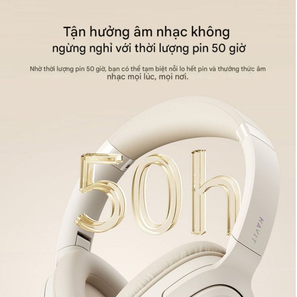 Tai nghe Headphone Bluetooth HAVIT LIFE NC02H, BT 5.4, ANC -30dB, Driver 40mm, App Điều Chỉnh, Nghe 50H - Chính hãng | BigBuy360 - bigbuy360.vn