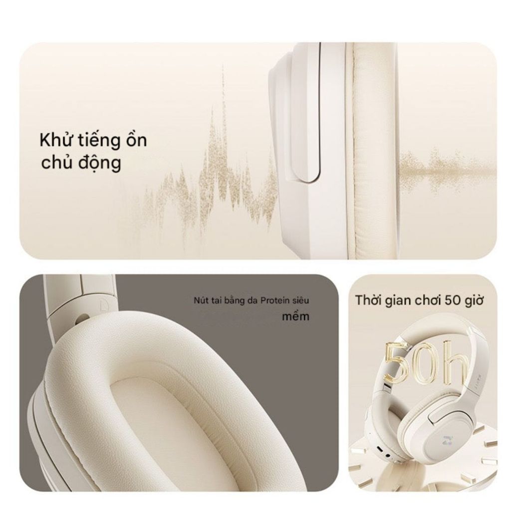 Tai nghe Headphone Bluetooth HAVIT LIFE NC02H, BT 5.4, ANC -30dB, Driver 40mm, App Điều Chỉnh, Nghe 50H - Chính hãng | BigBuy360 - bigbuy360.vn