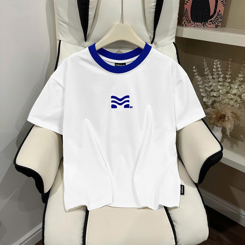 Áo Thun Mirage Trắng Logo Xanh Local Brand Chất 100% Cotton Mềm Mịn Thoáng Mát.