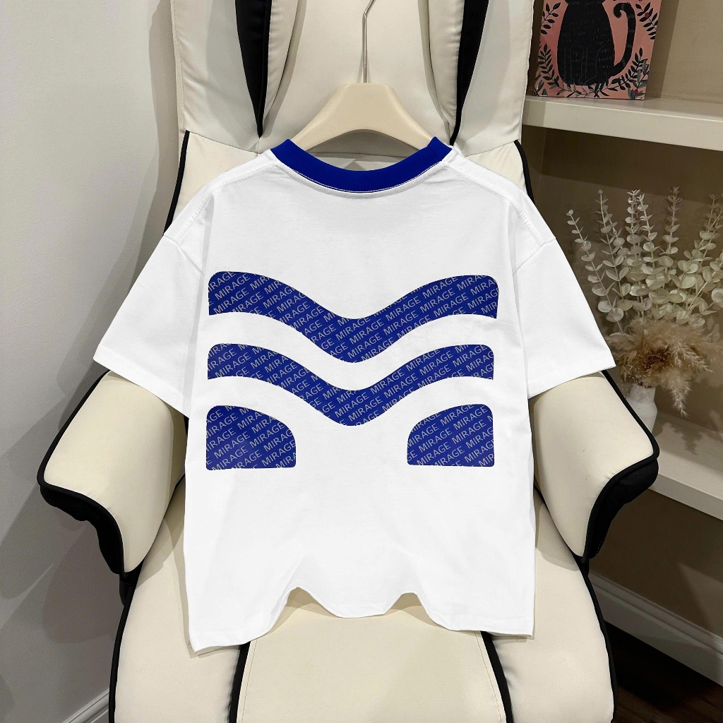 Áo Thun Mirage Trắng Logo Xanh Local Brand Chất 100% Cotton Mềm Mịn Thoáng Mát.