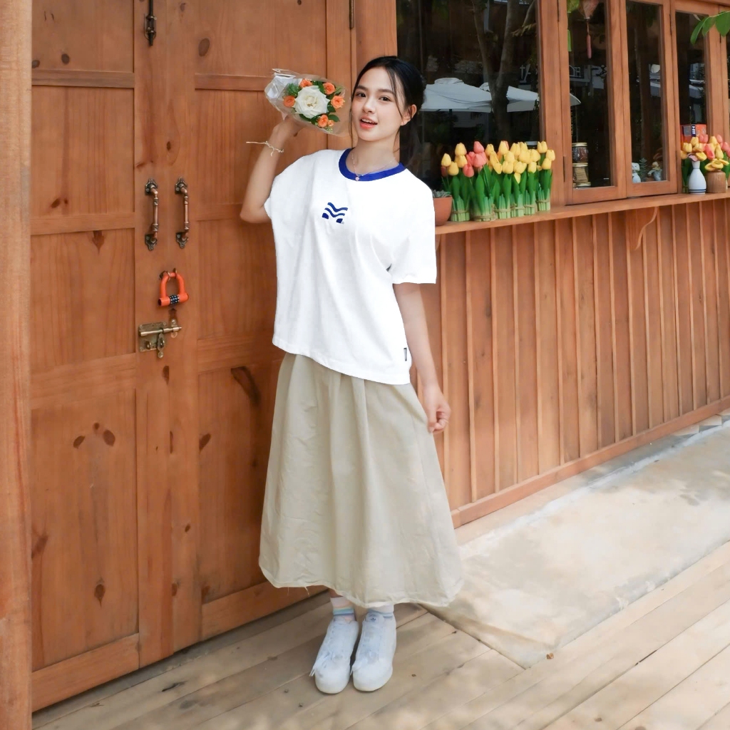 Áo Thun Mirage Trắng Logo Xanh Local Brand Chất 100% Cotton Mềm Mịn Thoáng Mát.