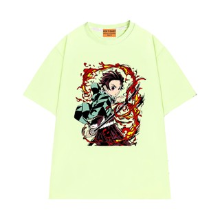 Áo Thun NGỐ TEE Nhân Vật Anime Tanjiro - Demon Slayer Chất Vải Cotton 75 Mềm Mịn Form Rộng