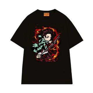 Áo Thun NGỐ TEE Nhân Vật Anime Tanjiro - Demon Slayer Chất Vải Cotton 75 Mềm Mịn Form Rộng