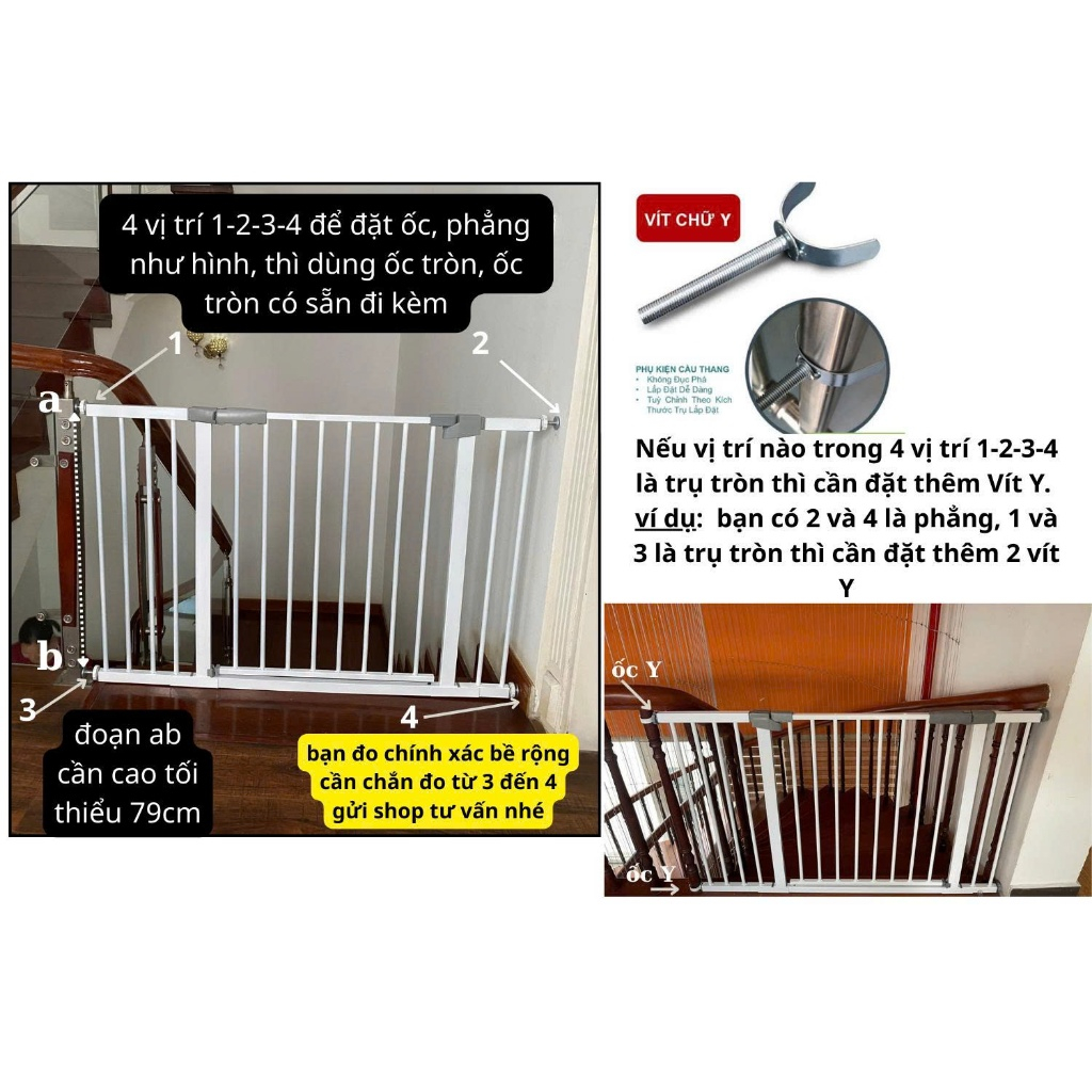 Thanh Chắn Cửa/Cầu Thang mẫu mới - không khoan tường của AN PHÁT hàng Viet Nam chất lượng cao