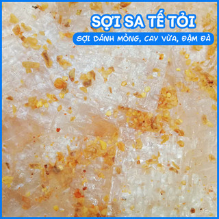 BÁNH TRÁNG SỢI SA TẾ TỎI (CHAY) cay vừa sợi mỏng thấm vị - Ăn Vặt Ngon Lắc Lư