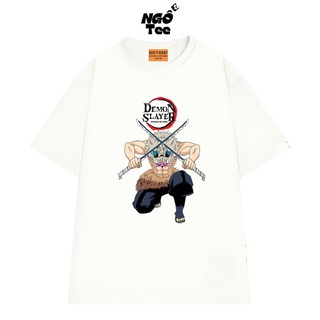 Áo Thun NGỐ TEE Demon Slayer Movie Vô Hạn Thành Nhân Vật Hashibira Inosuke Vải Cotton 75 Mềm Mịn