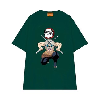 Áo Thun NGỐ TEE Demon Slayer Movie Vô Hạn Thành Nhân Vật Hashibira Inosuke Vải Cotton 75 Mềm Mịn