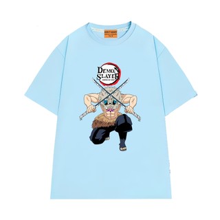 Áo Thun NGỐ TEE Demon Slayer Movie Vô Hạn Thành Nhân Vật Hashibira Inosuke Vải Cotton 75 Mềm Mịn