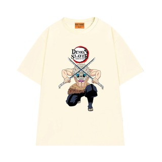 Áo Thun NGỐ TEE Demon Slayer Movie Vô Hạn Thành Nhân Vật Hashibira Inosuke Vải Cotton 75 Mềm Mịn