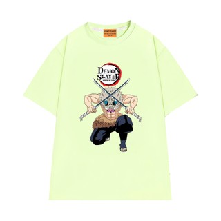 Áo Thun NGỐ TEE Demon Slayer Movie Vô Hạn Thành Nhân Vật Hashibira Inosuke Vải Cotton 75 Mềm Mịn
