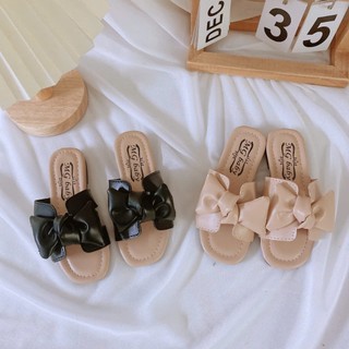 Form Nhỏ Dép Lê Quai Nơ Hoa Điệu Đà Cho Bé Gái K065