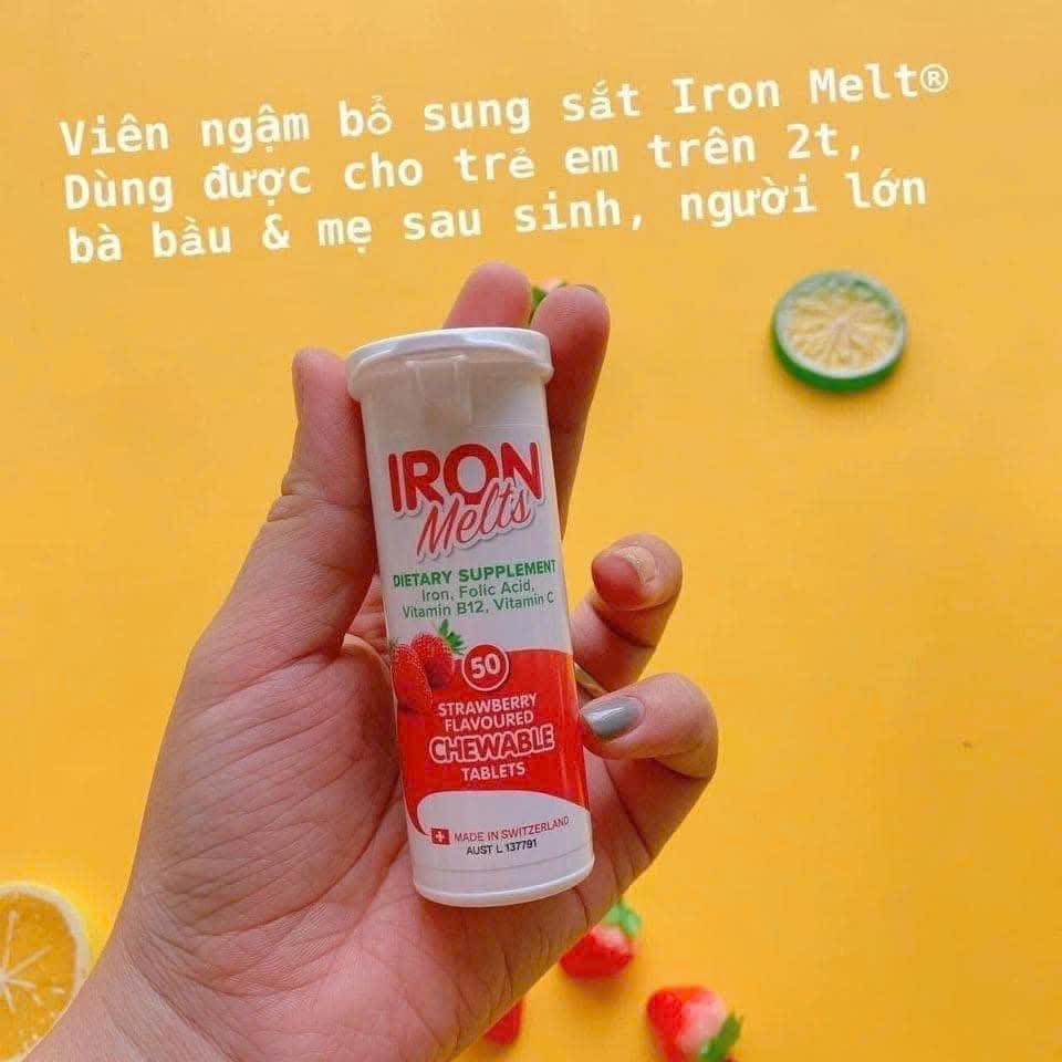 Viên uống sắt hữu cơ, sắt swisse ultiboost iron với vitamin c, tảo xoắn 30 viên úc phòng thiếu máu không gây táo bón cho