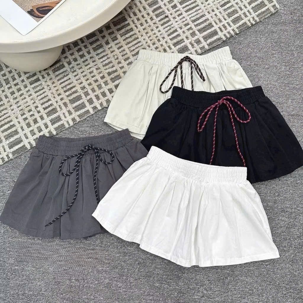 Chân váy cạp chun dáng bồng có lót quần, thô mềm dày dặn(dáng ngắn) LABEL V22
