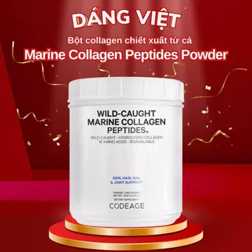 Code Age Wild Caught Marine Collagen Peptides Bột Collagen Thủy Phân Từ Cá 450gr - Dáng Việt