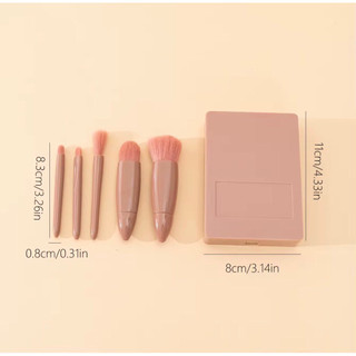 Set cọ trang điểm 5 cây kèm gương đầy đủ các chức năng hàng nội địa