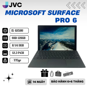LapTop xách tay Microsoft surface pro 6 Core i5 8250U Ram 8gb SSD 128gb Màn touch 2k pin> 4h