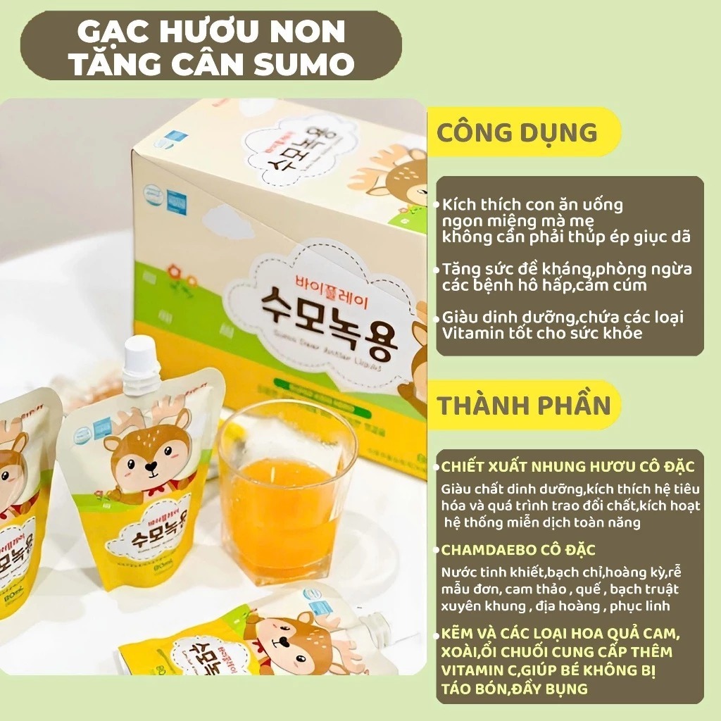 10 GÓI - 20 GÓI - 30 GÓI - 1 THÙNG Nước Gạc Hươu Non HÀN QUỐC HUONS