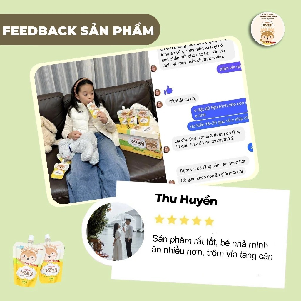 10 GÓI - 20 GÓI - 30 GÓI - 1 THÙNG Nước Gạc Hươu Non HÀN QUỐC HUONS