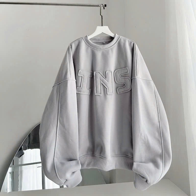 Áo Khoác Hello Kitty nữ local brand Trắng form rộng mùa đông áo dài tay sweater chữ nỗi INS SSL
