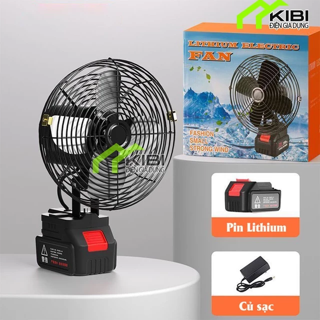 Quạt tích điện gấp gọn F0506, quạt tích điện cỡ lớn KM - F 0506 công suất 10W