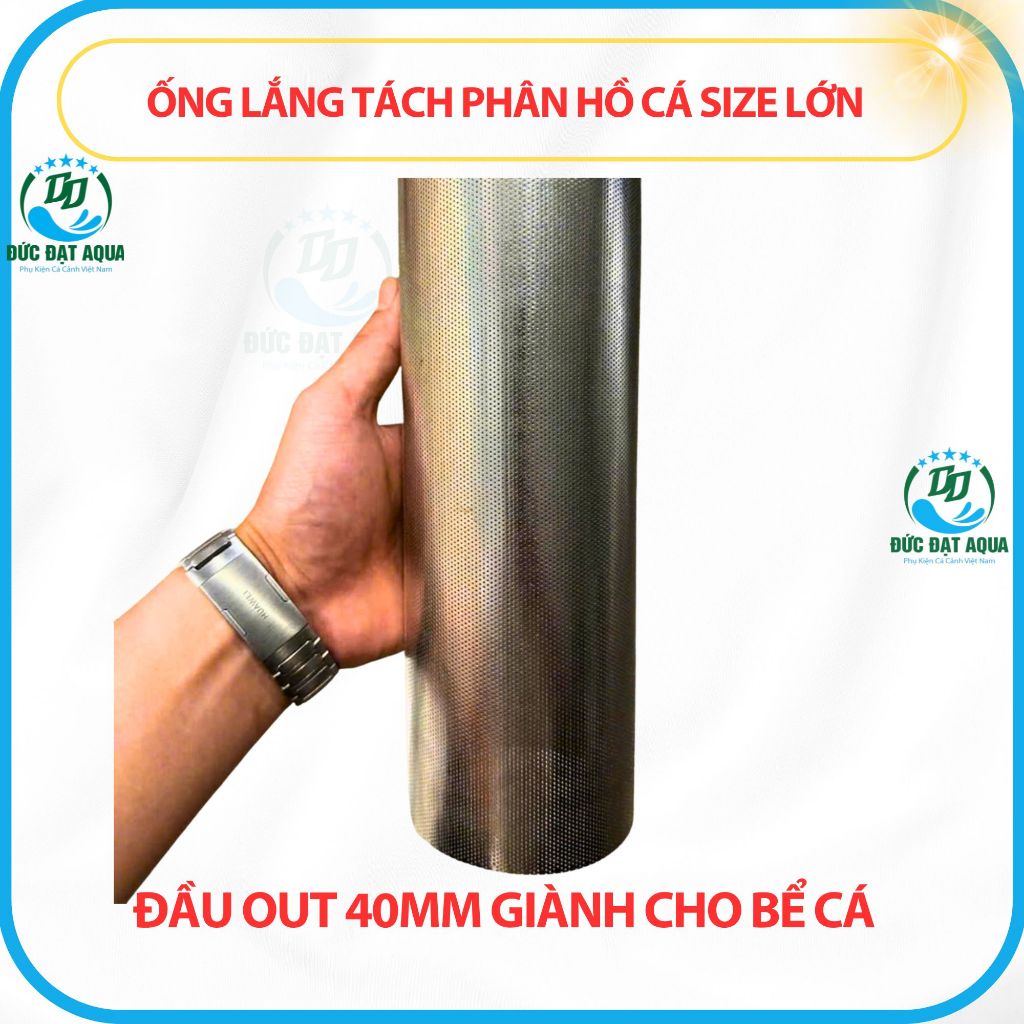 lọc tách phân HBLONGXING, Ống Lắng Hồ Cá Size Lớn Đầu Out 40mm Giành Cho Bể Cá cảnh 4
