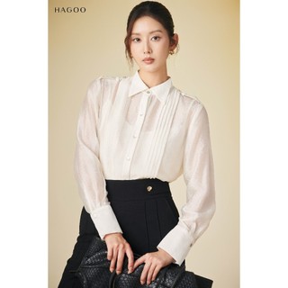 Quần âu nữ ống suông bấu 2 ly HAGOO cạp trang trí phối khuy đồng phong cách công sở [Q641]