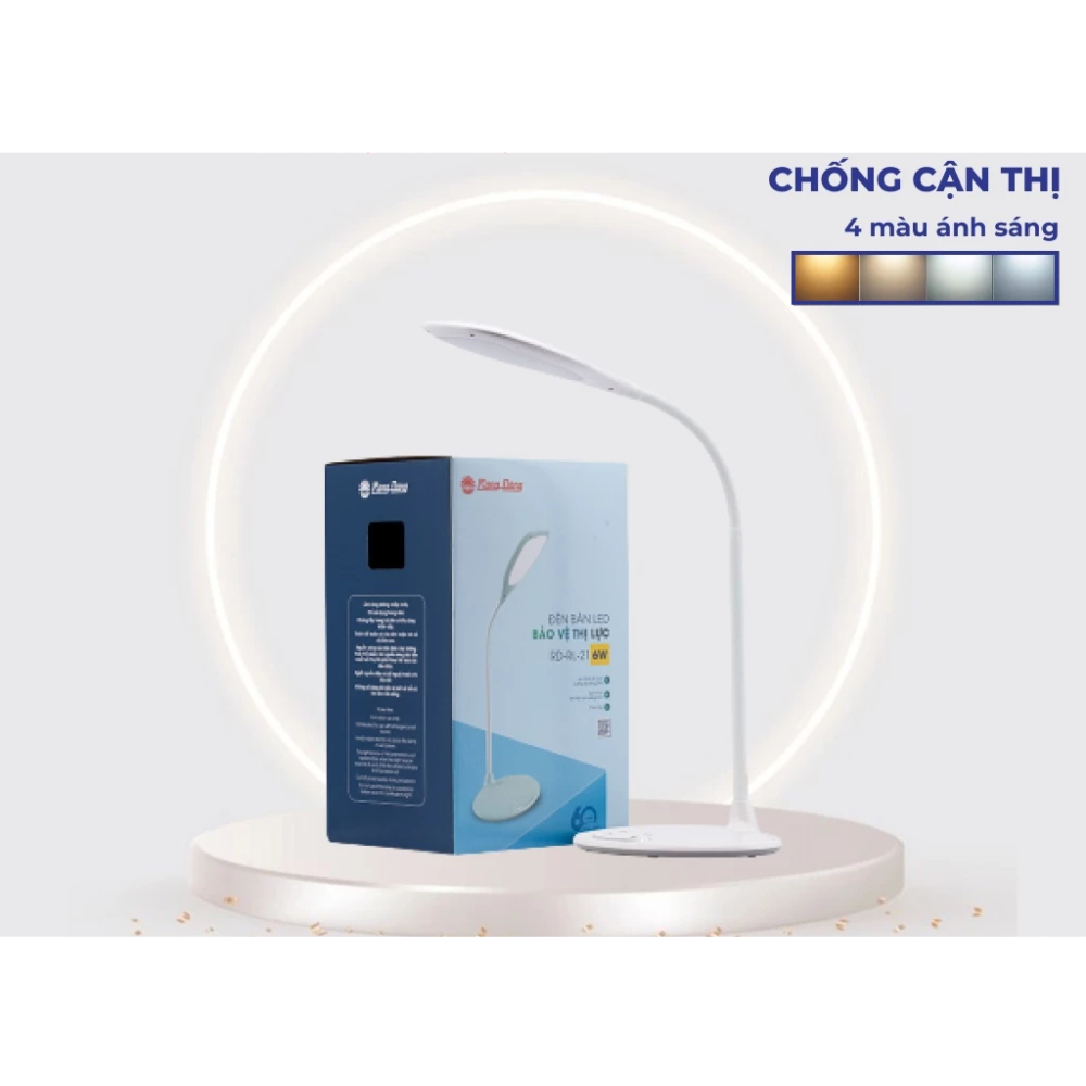 Đèn Học Chống Cận Rạng Đông RD-RL-21 Cảm Ứng Để Bàn, Đọc Sách, Làm Việc, BH 2 Năm